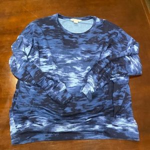 Athleta Balance Printed pullover, Sz Lg, lightweight, great pre-loved condition